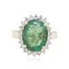 Image 1 : 14KT Yellow Gold 5.26ct Emerald and Diamond Ring