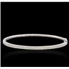 Image 1 : 14KT White Gold 1.01ctw Diamond Bangle Bracelet