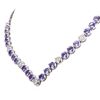 Image 3 : 14KT White Gold 15.40ctw Tanzanite and Diamond Necklace