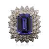 Image 1 : 14KT White Gold 6.93ct Tanzanite and Diamond Ring