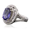 Image 2 : 14KT Two-Tone 4.50ct Tanzanite and Diamond Ring