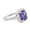 Image 2 : 14KT White Gold 3.17ct Tanzanite and Diamond Ring