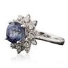 Image 2 : 14KT White Gold 3.40ct Tanzanite and Diamond Ring