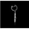 Image 2 : 14KT White Gold 3.50ctw Black Diamond Earrings