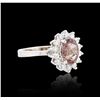Image 2 : 14KT White Gold 1.73ct Brown Sapphire and Diamond Ring