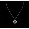 Image 1 : 14KT White Gold 1.83ctw Diamond Pendant With Chain