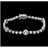 Image 1 : 14KT White Gold 2.23ctw Diamond Bracelet