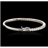 Image 2 : 14KT White Gold 1.93ctw Diamond Bangle Bracelet