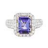 Image 1 : 14KT Two-Tone Gold 2.00ct Tanzanite and Diamond Ring