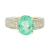 Image 1 : 14KT Yellow Gold 2.92ct Emerald and Diamond Ring