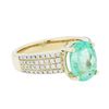 Image 2 : 14KT Yellow Gold 2.92ct Emerald and Diamond Ring