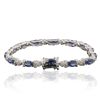 Image 2 : 14KT White Gold 8.25ctw Sapphire and Diamond Bracelet