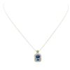 Image 1 : 14KT White Gold 4.02ct Tanzanite and Diamond Pendant with Chain