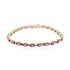 Image 1 : 14KT Yellow Gold 11.88ctw Rhodolite Garnet Bracelet