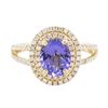 Image 1 : 14KT Yellow Gold 1.54ct Tanzanite and Diamond Ring