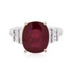 Image 1 : 14KT Two-Tone Gold 6.28ct Ruby and Diamond Ring