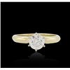 Image 1 : 14KT Yellow Gold 1.10ct Brilliant Cut Diamond Solitaire Ring