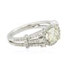 Image 2 : 18KT White Gold 1.44ctw Diamond Ring