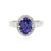 Image 1 : 18KT White Gold 2.36ct Tanzanite and Diamond Ring