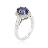 Image 3 : 18KT White Gold 2.36ct Tanzanite and Diamond Ring