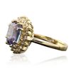 Image 2 : 14KT Yellow Gold 5.11ct Tanzanite and Diamond Ring