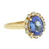 Image 2 : 14KT Yellow Gold 2.92ct Tanzanite and Diamond Ring