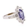 Image 2 : 14KT White Gold 1.34ct Tanzanite and Diamond Ring