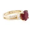 Image 2 : 14KT Yellow Gold 5.19ct Ruby and Diamond Ring