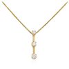 Image 2 : 14KT Yellow Gold 0.55ctw Diamond Pendant With Chain