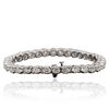 Image 2 : 14KT White Gold 6.43ctw Diamond Tennis  Bracelet
