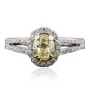 Image 1 : 14KT Two-Tone Gold 1.17ctw Diamond Engagement Ring