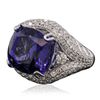 Image 2 : 18KT White Gold GIA Certified 20.48ct Tanzanite and Diamond Ring