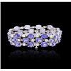 Image 2 : 14KT White Gold 47.52ctw Tanzanite and Diamond Bracelet