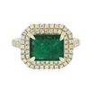 Image 1 : 14KT Yellow Gold 2.63ct Emerald and Diamond Ring