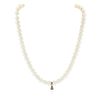 Image 1 : 14KT Two-Tone Gold 0.68ct Diamond and Pearl Necklace