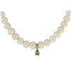 Image 2 : 14KT Two-Tone Gold 0.68ct Diamond and Pearl Necklace