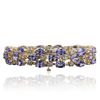Image 2 : 14KT Yellow Gold 24.17ctw Tanzanite and Diamond Bracelet