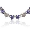 Image 2 : 14KT White Gold 55.08ctw Tanzanite and Diamond Necklace