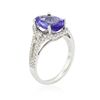 Image 3 : 18KT White Gold 3.59ct Tanzanite and Diamond Ring