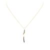 Image 1 : 14KT Two-Tone Gold 0.07ct Diamond Pendant With Chain