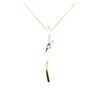 Image 2 : 14KT Two-Tone Gold 0.07ct Diamond Pendant With Chain