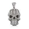 Image 1 : 14KT Two-Tone Gold 4.52ctw Diamond Skull Pendant