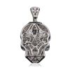 Image 2 : 14KT Two-Tone Gold 4.52ctw Diamond Skull Pendant