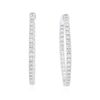 Image 1 : 14KT White Gold 2.34ctw Diamond Hoop Earrings