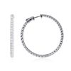Image 2 : 14KT White Gold 2.34ctw Diamond Hoop Earrings