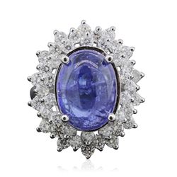 14KT White Gold 9.20ct Tanzanite and Diamond Ring