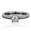 Image 1 : 18KT White Gold 0.47ctw Brilliant Cut Diamond Ring
