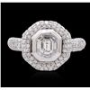 Image 1 : 18KT White Gold 1.15ctw Diamond Ring