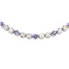 Image 2 : 14KT White Gold 25.92ctw Tanzanite and Diamond Necklace