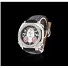 Image 2 : Polanti Stainless Steel Diamond 3 Time Zone Wristwatch